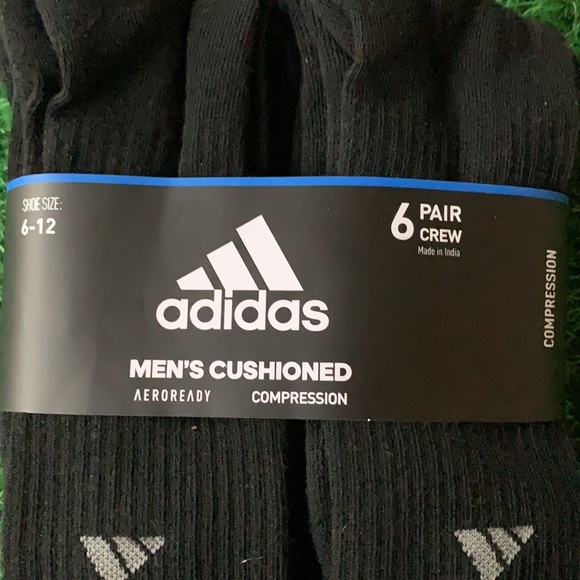 6 pairs socks set Adidas Men’s Cushioned Crew - Picture 4 of 16